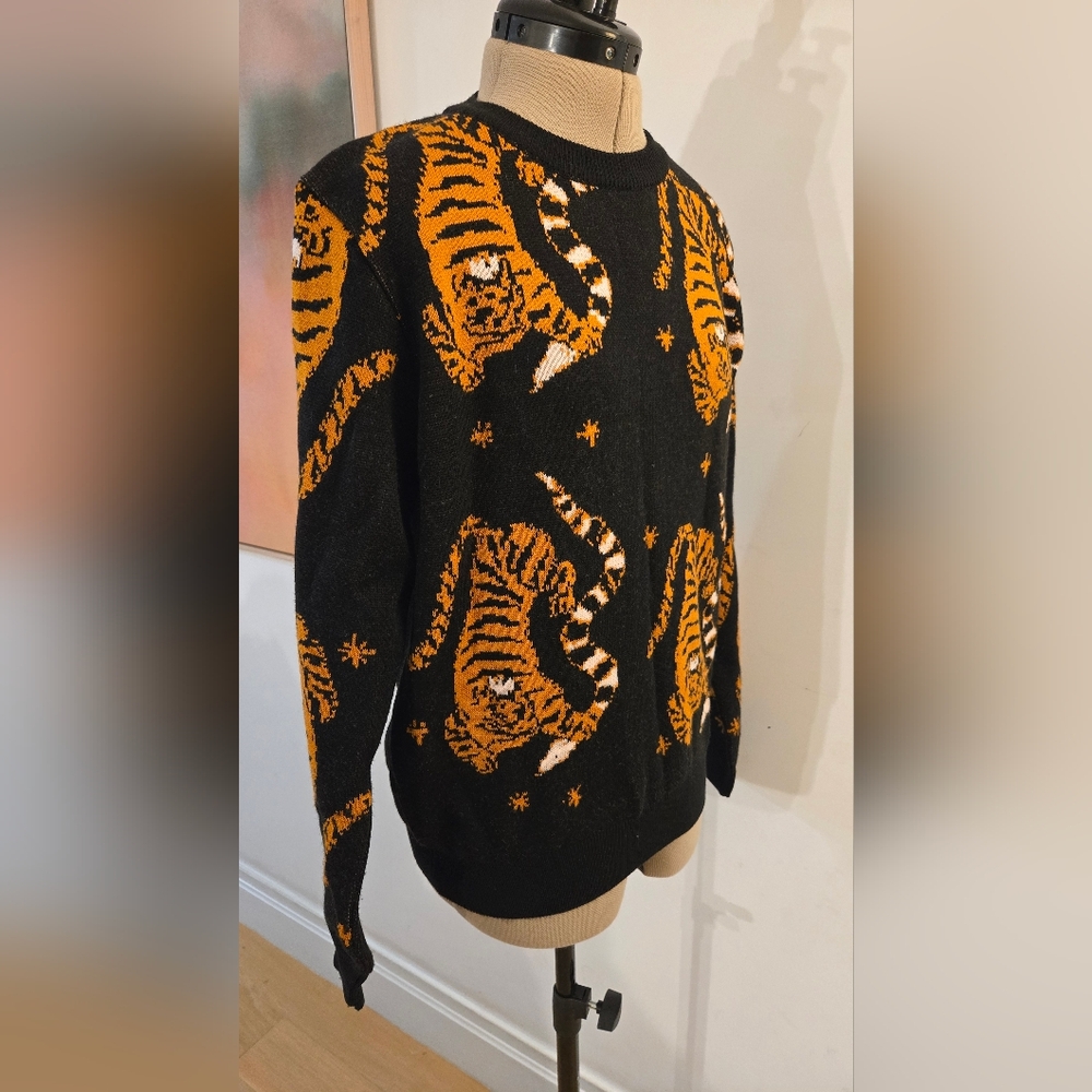 Min & Mon Black and Orange Tiger Sweater - Picture 3 of 7